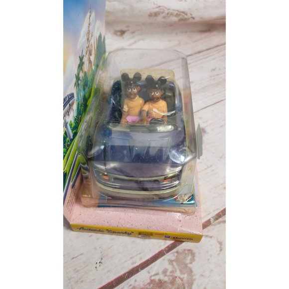 Vintage 2000 Autopia Cars Disneyland Chevron Toy Car - Pull Back Rolling Gift - Picture 2 of 14